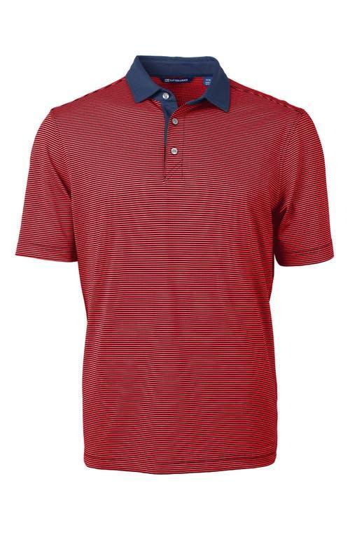 Cutter  Buck Big  Tall Virtue Eco Pique Micro Stripe Short Sleeve Polo Shirt Product Image