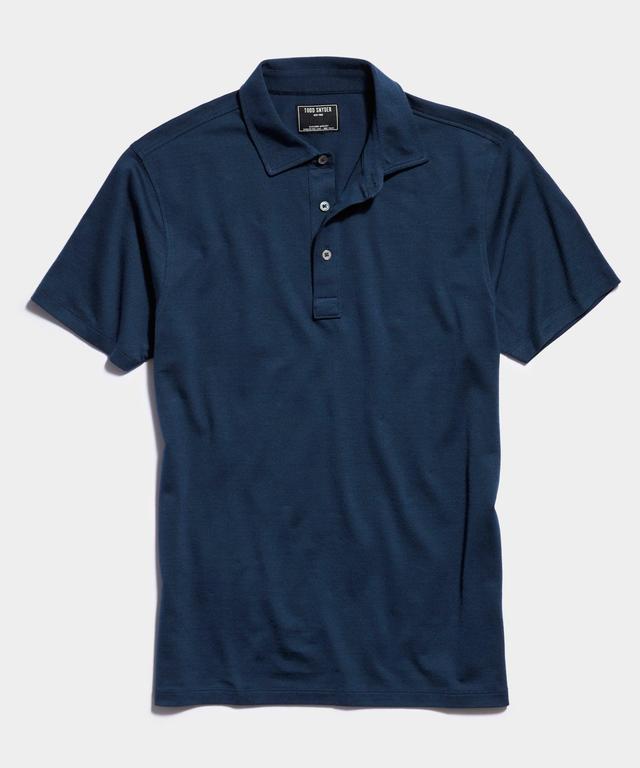 Fine Pique Polo in Navy Product Image