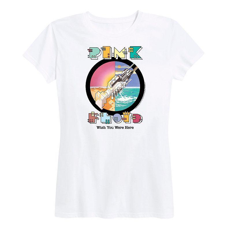 Womens Pink Floyd Robot Handshake Graphic Tee, Girls Product Image