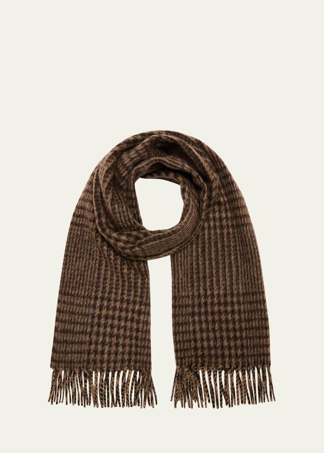 Mens Cashmere-Wool Check Scarf Product Image