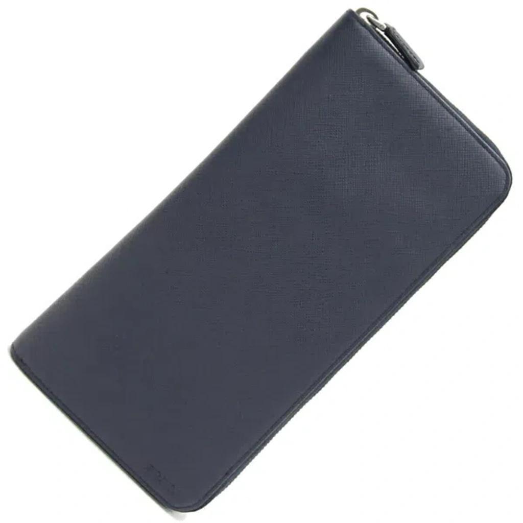 Saffiano Navy Leather Wallet  () Product Image