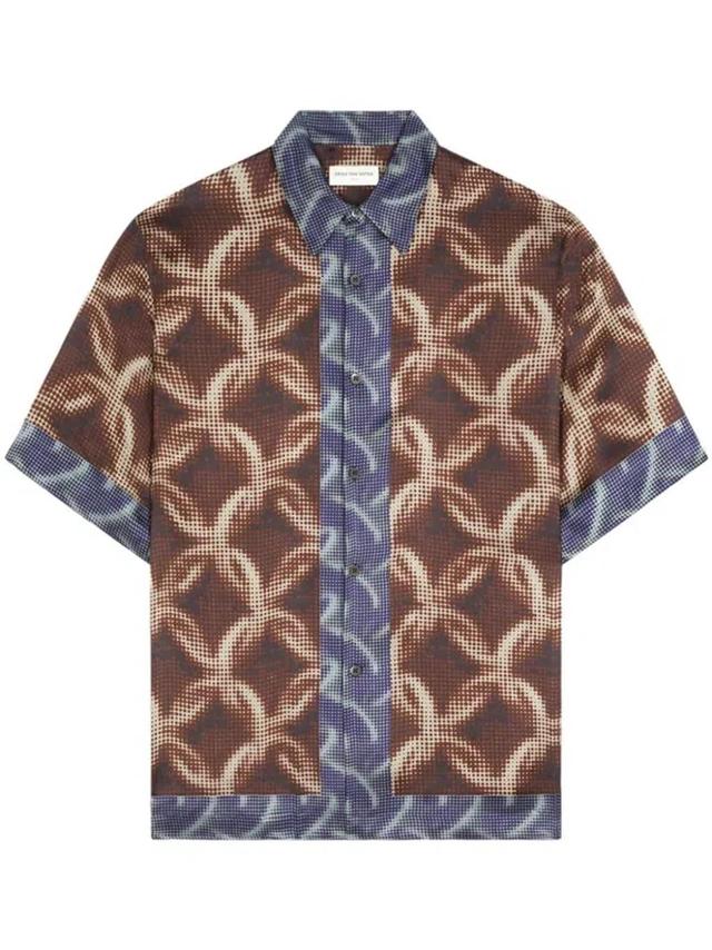 DRIES VAN NOTEN Short Sleeve Shirt In Multicolor Product Image