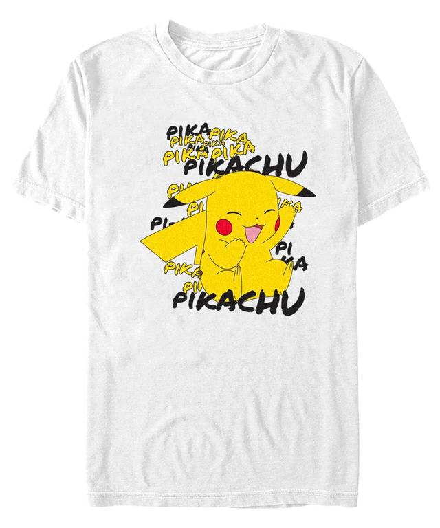 Mens Pokemon Pikachu Cracks a Joke Short Sleeve T-shirt Product Image