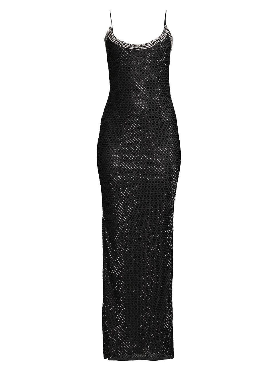 Mac Duggal Lattice Bead Sheath Gown Product Image