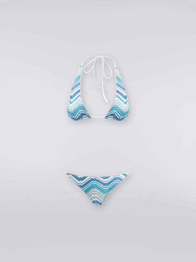 Viscose blend chevron bikini with lurex Product Image