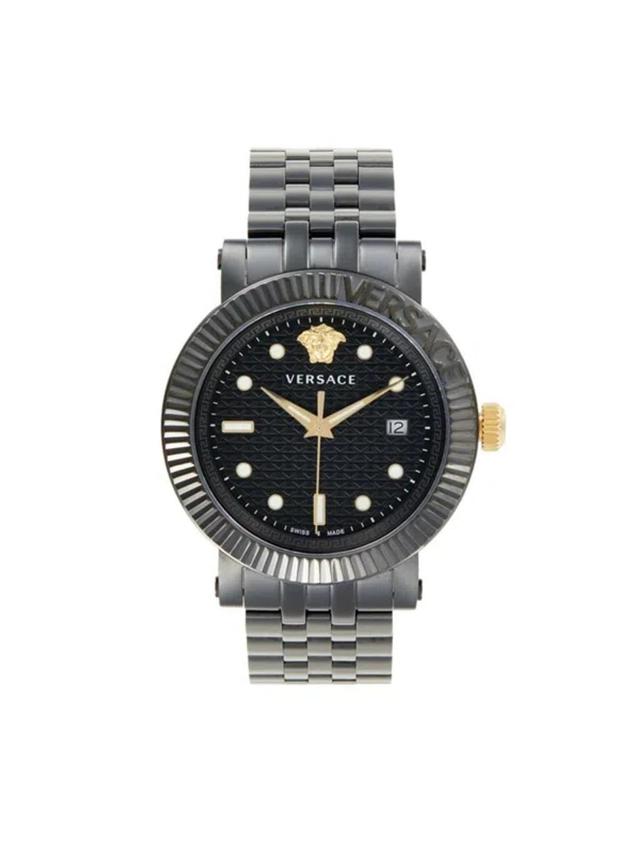 Men's V-classic 42mm Stainless Steel Bracelet Watch In Sapphire Product Image