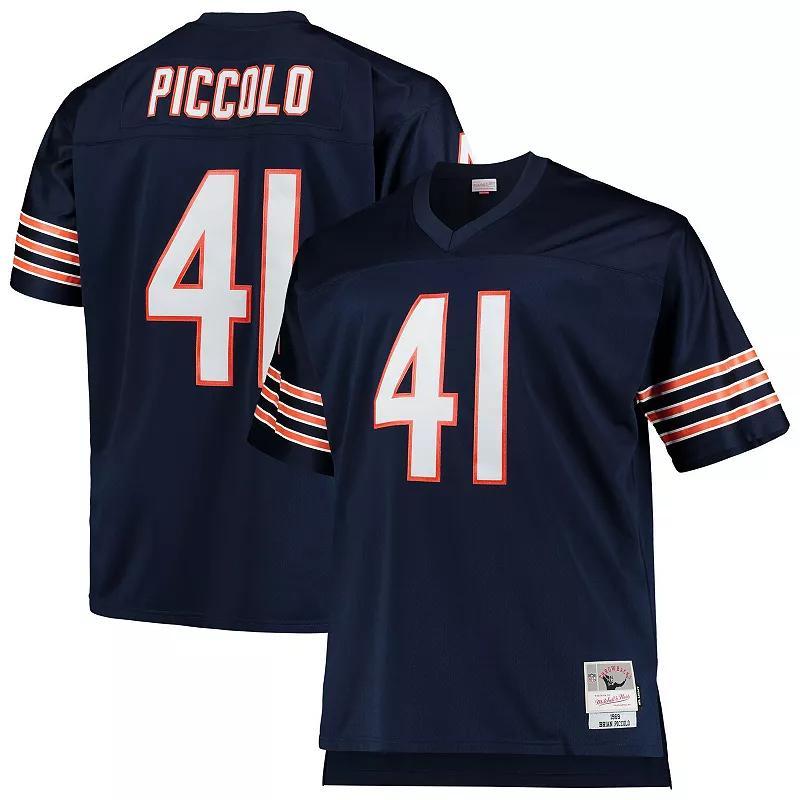 Mens Mitchell & Ness Brian Piccolo Chicago Bears Big & Tall 1969 Retired Player Replica Jersey Blue Product Image