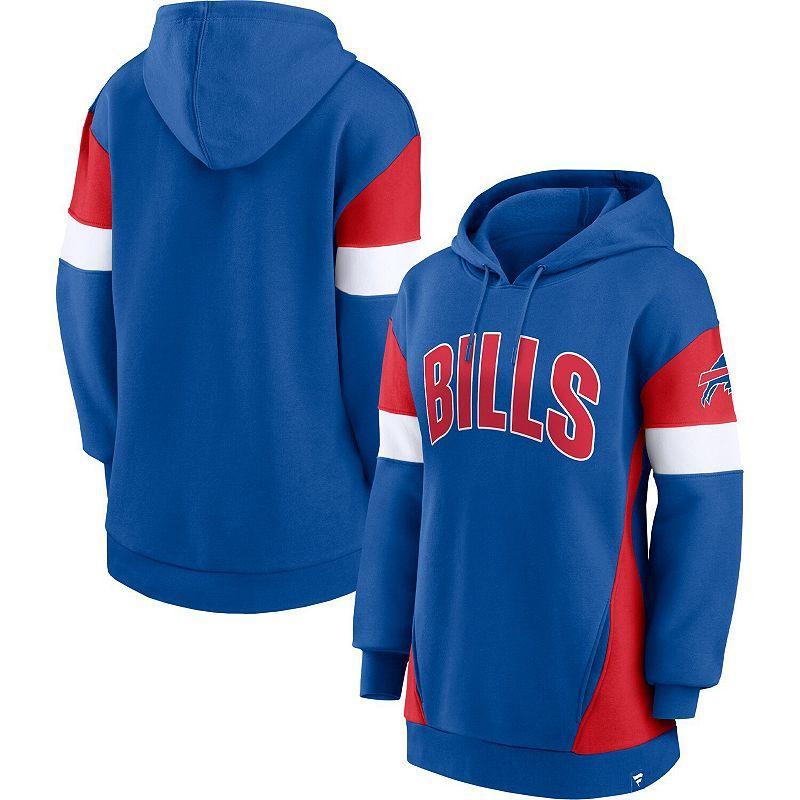 Womens Fanatics Branded Royal/Red Buffalo Bills Lock It Down Pullover Hoodie Product Image