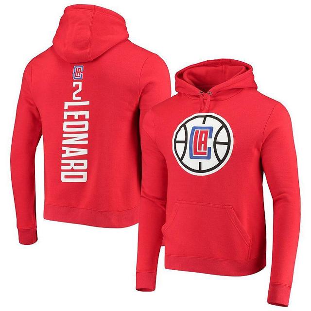 Mens Fanatics Branded Kawhi Leonard LA Clippers Playmaker Name & Number Fitted Pullover Hoodie Product Image