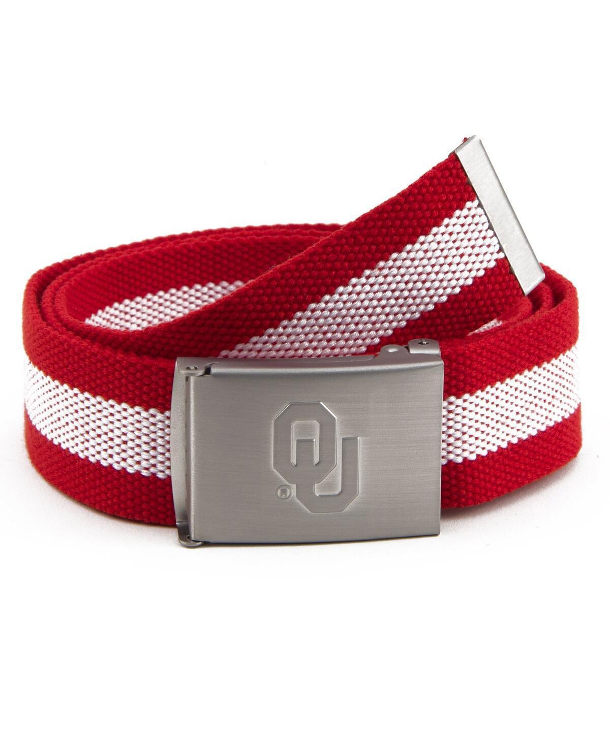 Mens Oklahoma Sooners Fabric Belt Product Image