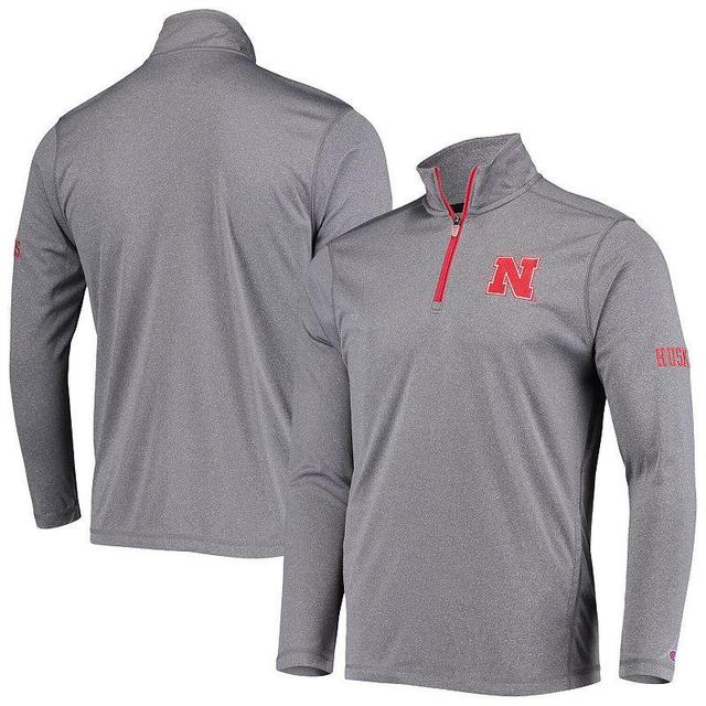 Mens Champion Gray Nebraska Huskers Victory Quarter-Zip Jacket Product Image