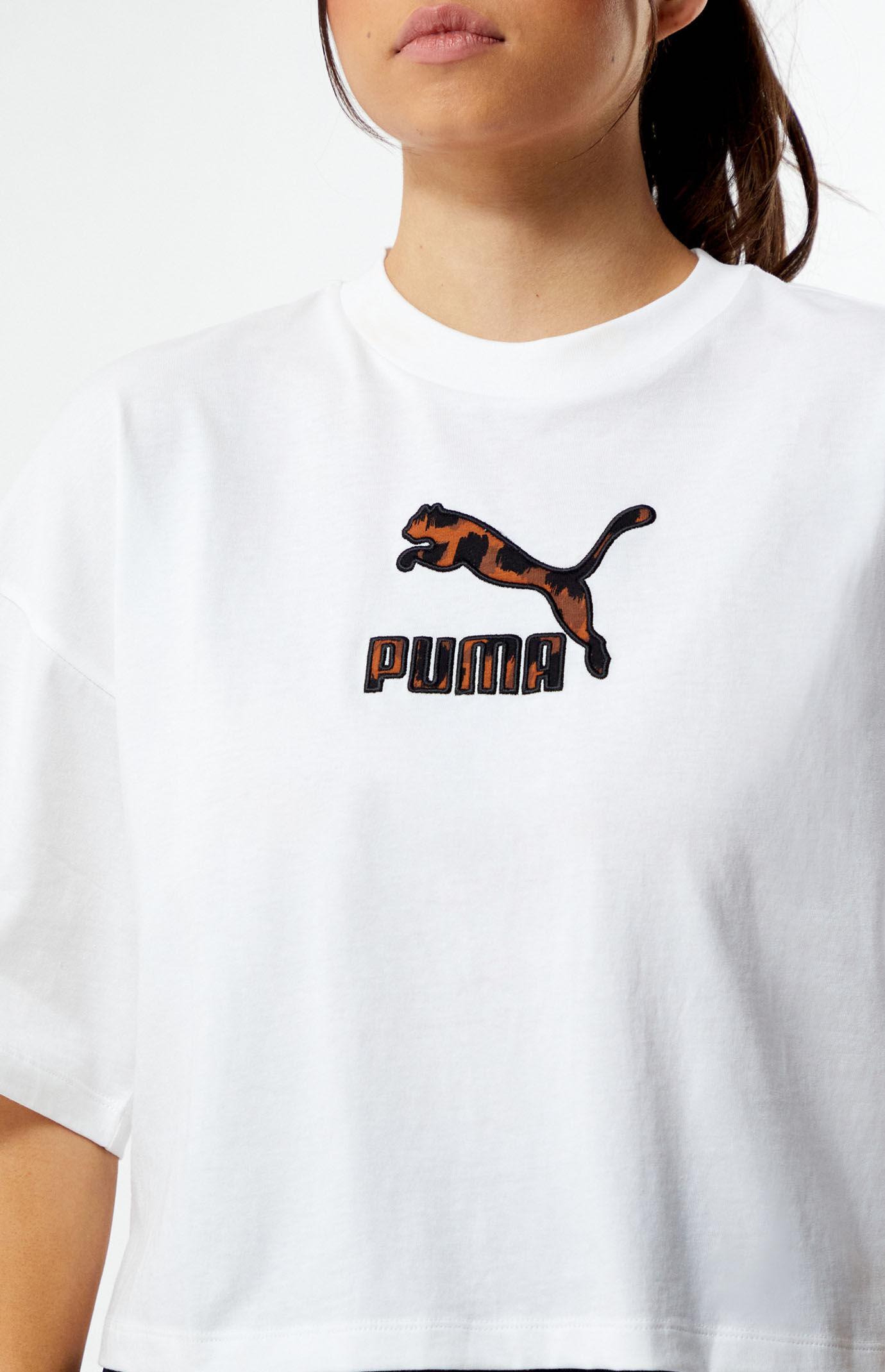 Puma Women's Classics Cat Logo Cropped T-Shirt Product Image