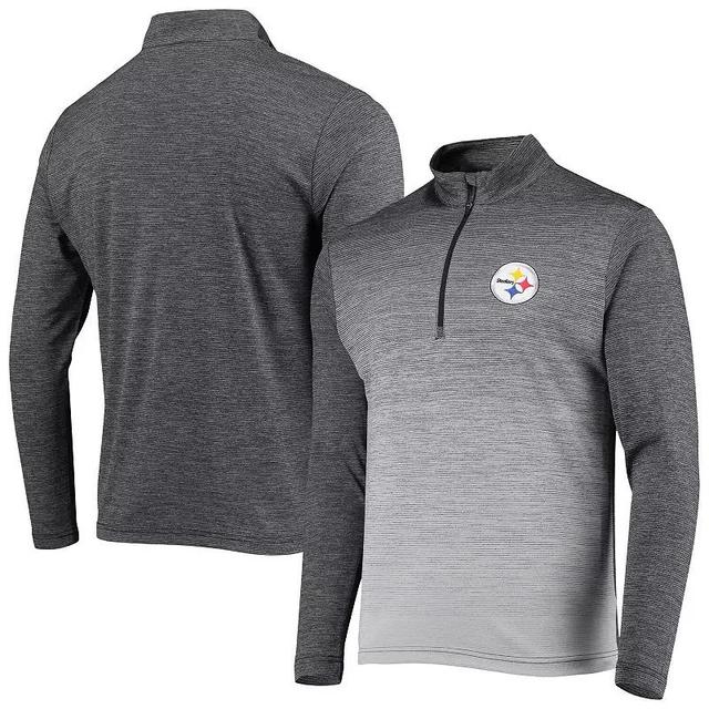 Mens Antigua /Heathered Gray Pittsburgh Steelers Cycle Quarter-Zip Jacket Product Image