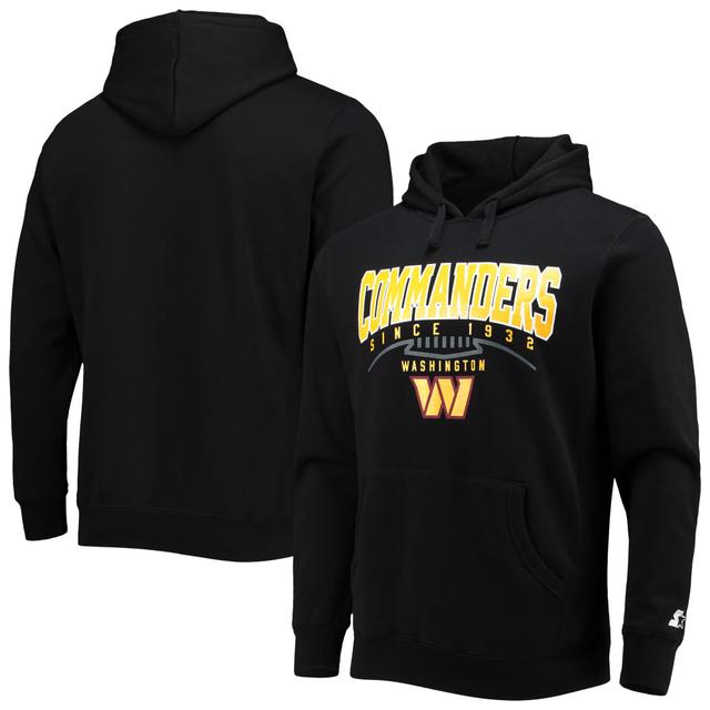 Mens Starter Black Washington Commanders Premier Pullover Hoodie Product Image