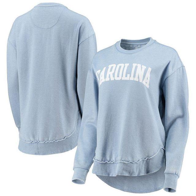 Womens Pressbox Blue North Carolina Tar Heels Vintage Wash Pullover Sweatshirt Product Image