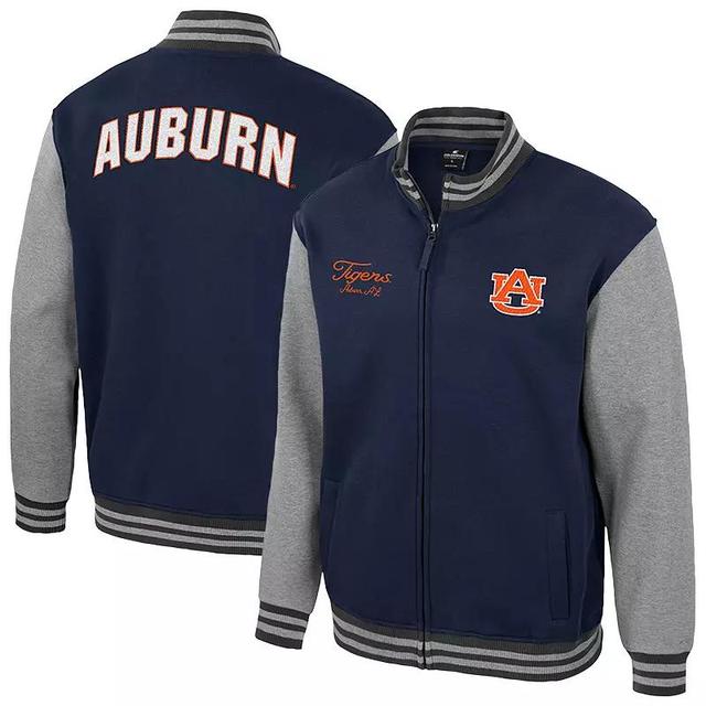 Mens Colosseum Auburn Tigers Ambi-Turner Full-Zip Varsity Jacket Blue Product Image