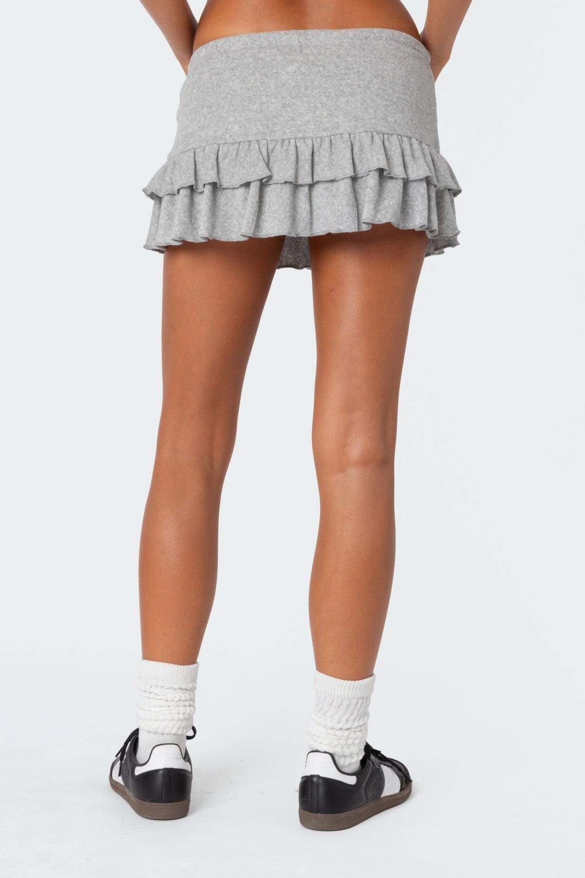 Delia Ruffled Terry Mini Skort Product Image