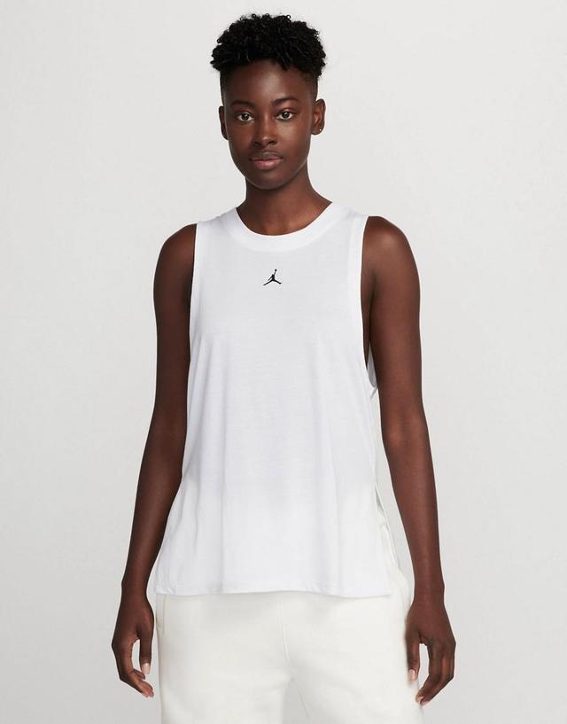 Jordan diamond jumpman tank top in white Product Image