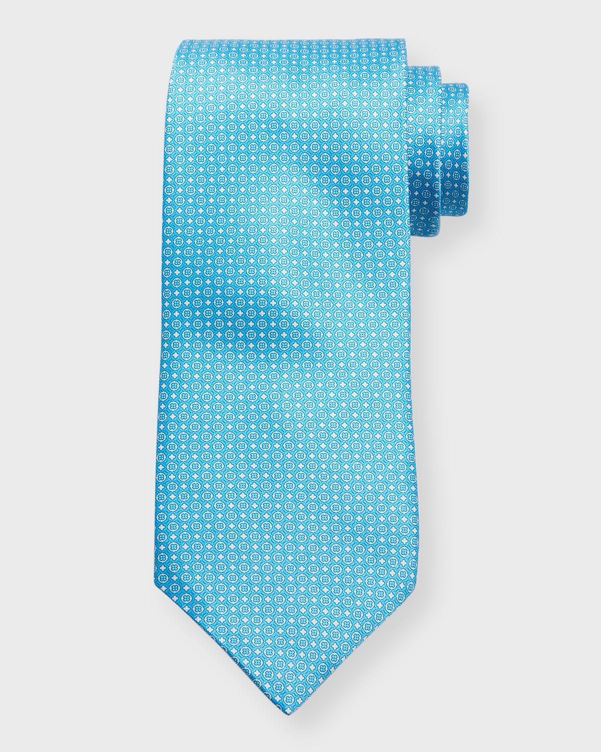 Mens Silk Micro-Geometric Tie Product Image