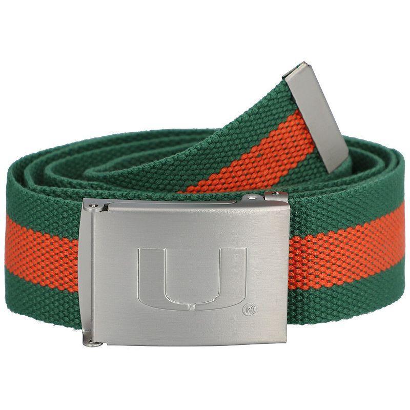 Mens Miami Hurricanes Fabric Belt Product Image