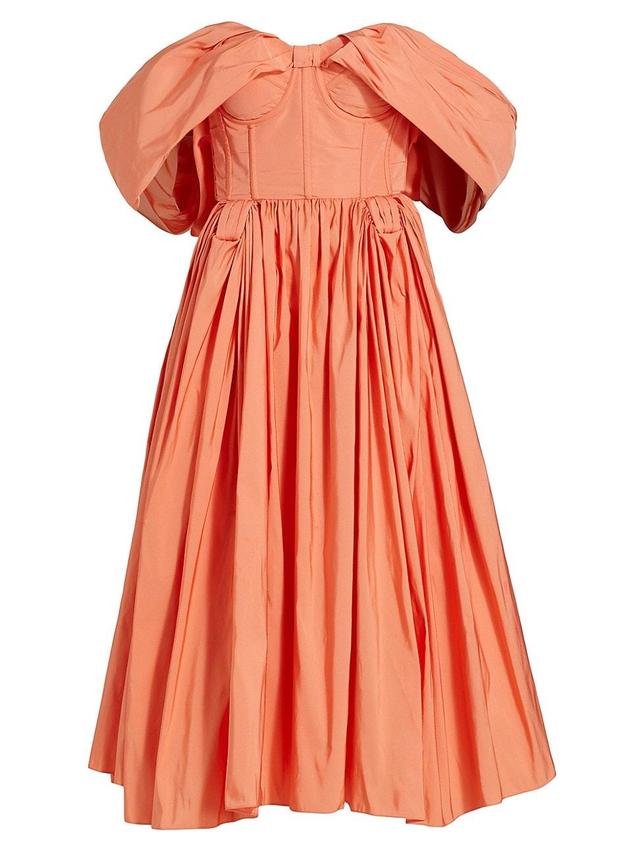 Womens Off-The-Shoulder Midi-Dress Product Image