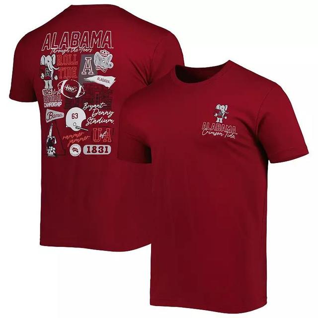 Mens Crimson Alabama Crimson Tide Vintage Through the Years 2-Hit T-Shirt Product Image