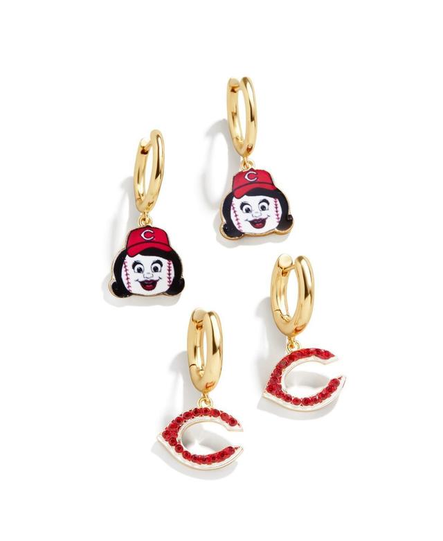 Womens Baublebar Gold Cincinnati Reds Team Earrings Set Product Image