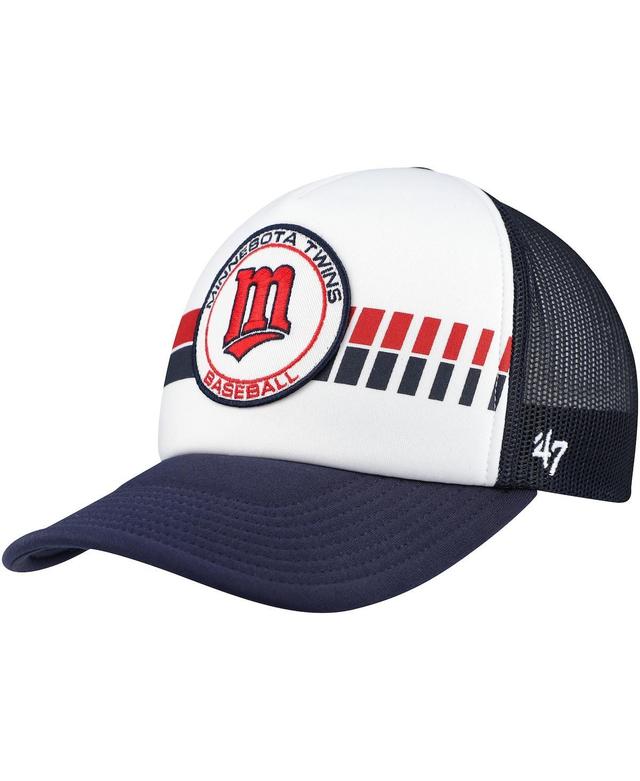 Mens 47 White Minnesota Twins Cooperstown Collection Wax Pack Express Trucker Adjustable Hat, Blue Product Image