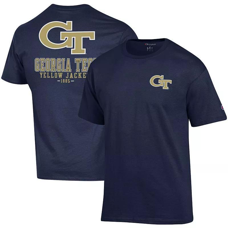 Mens Champion Navy Georgia Tech Yellow Jackets Stack 2-Hit T-Shirt GET Blue Product Image