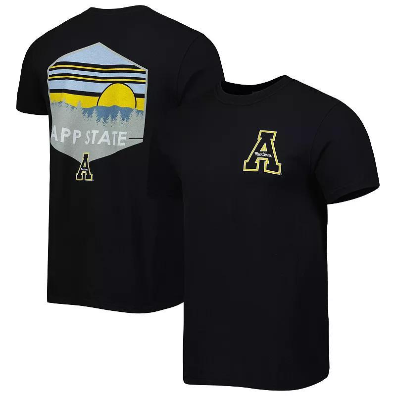 Mens Black Appalachian State Mountaineers Landscape Shield T-Shirt Product Image