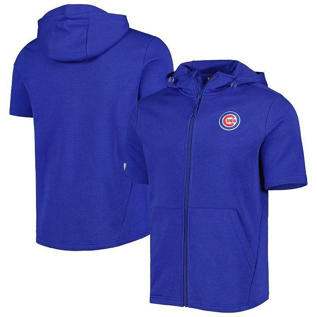 Mens Levelwear Royal Chicago Cubs Recruit Full-Zip Short Sleeve Hoodie Product Image