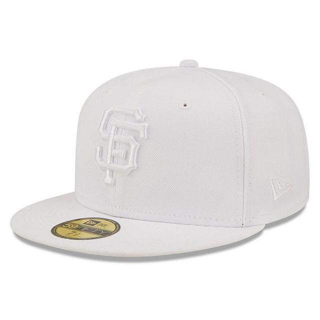 Mens New Era San Francisco Giants White 59FIFTY Fitted Hat Product Image