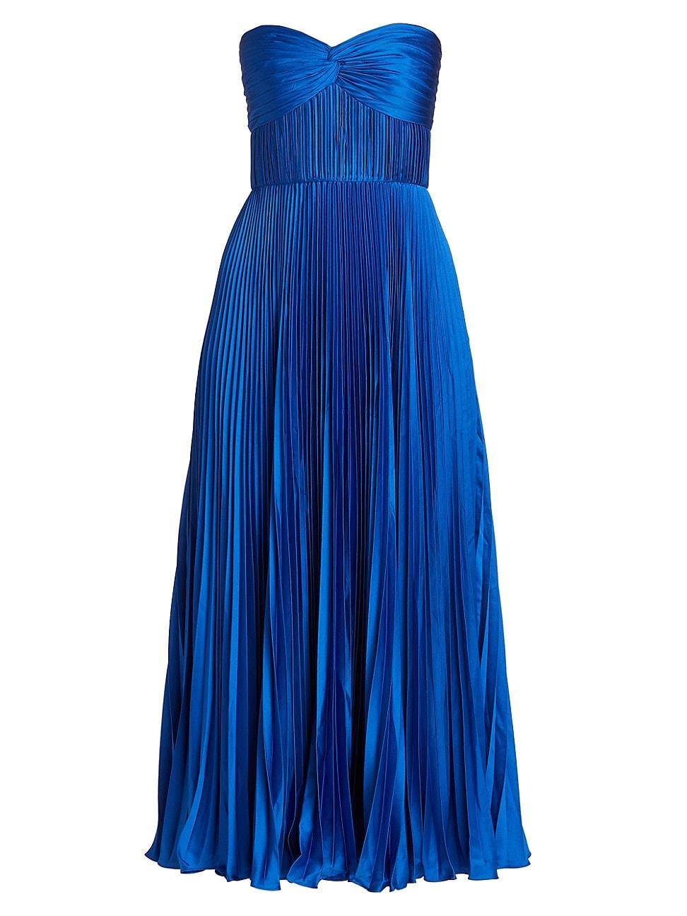 Womens Pleated Strapless Belle Dress Product Image