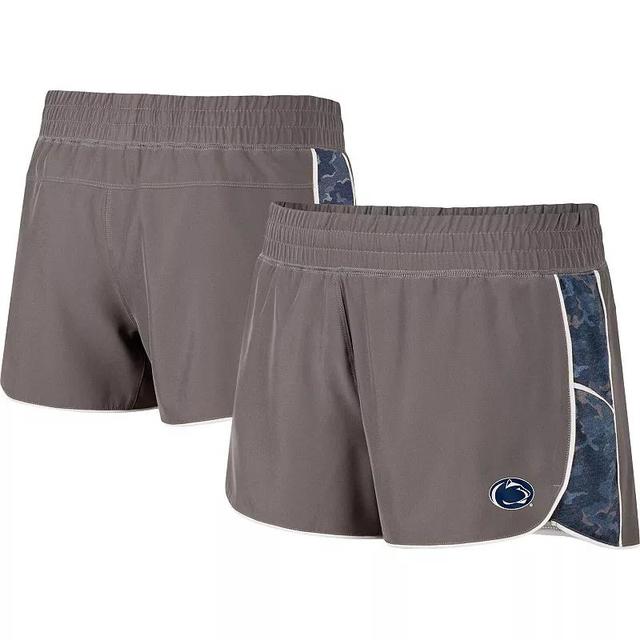 Womens Colosseum Gray/Navy Penn State Nittany Lions Pamela Lined Shorts Product Image