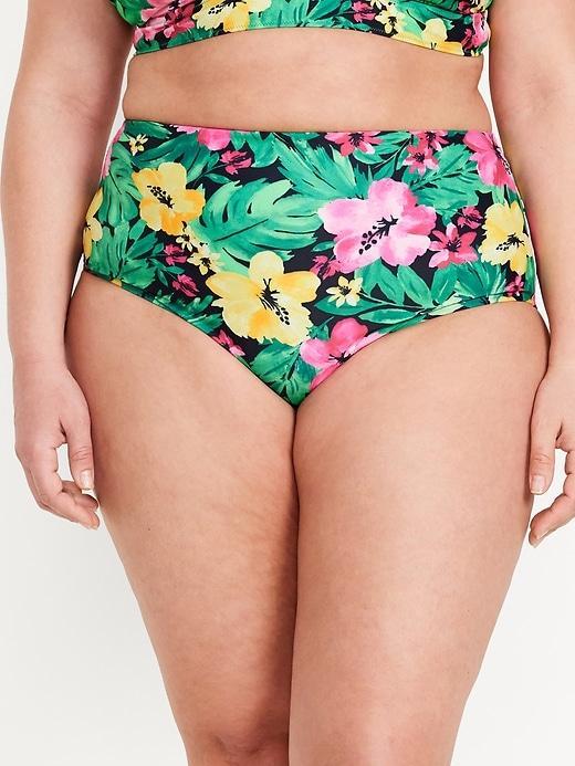 High-Waisted French-Cut Bikini Swim Bottoms Product Image