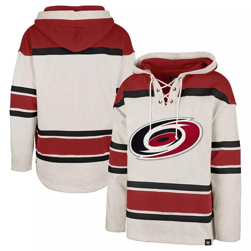 Mens 47 Oatmeal Carolina Hurricanes Rockaway Lace-Up Pullover Hoodie Product Image