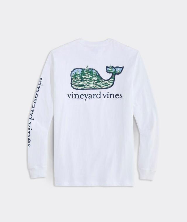 Snowy Pines Whale Long-Sleeve Pocket Tee Product Image