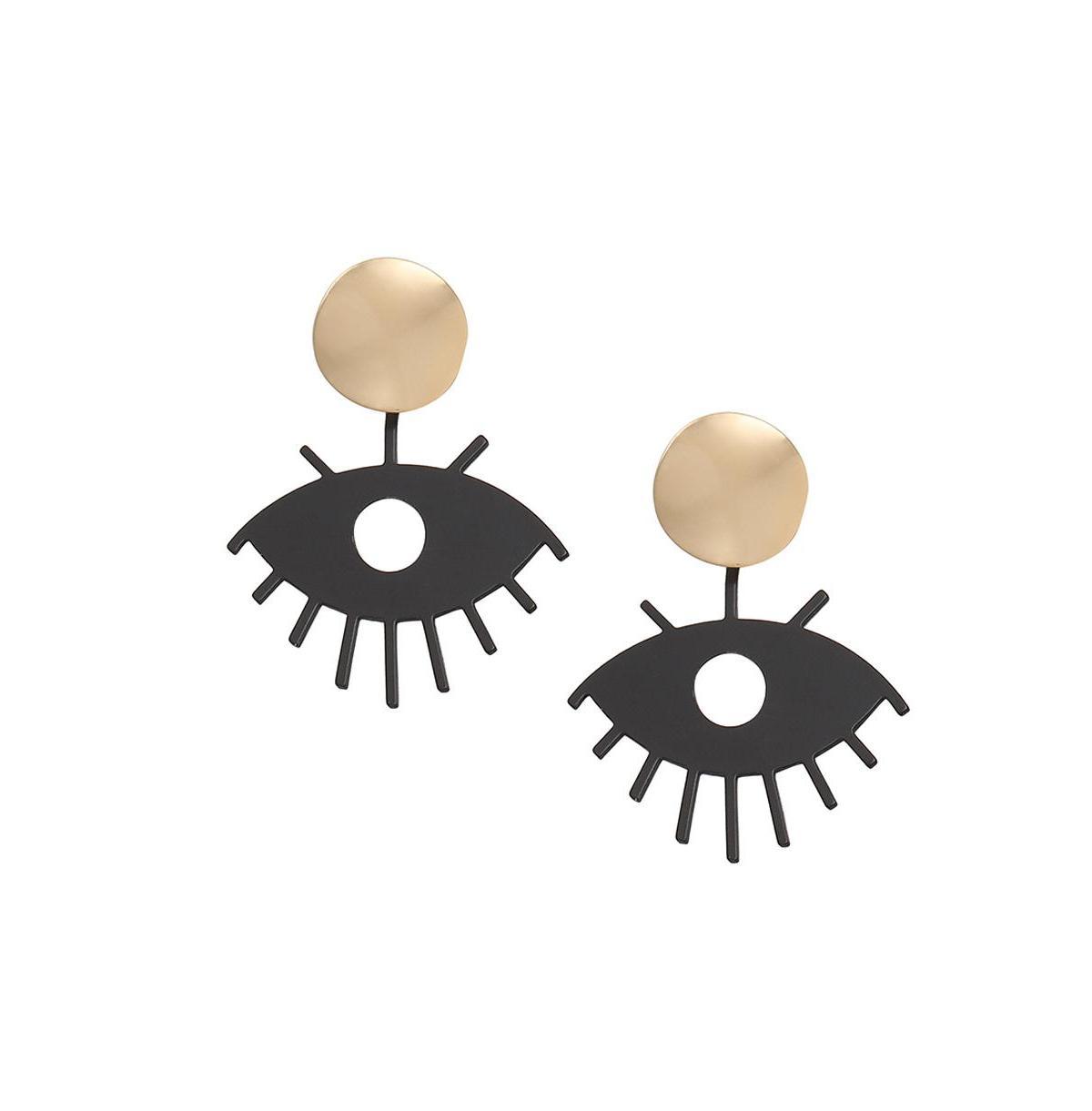 Sohi Womens Contrast Drop Earrings Product Image