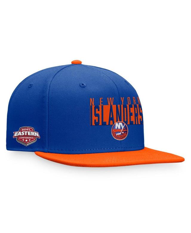 Mens Fanatics Branded Royal/Orange New York Islanders Fundamental Colorblocked Snapback Hat Product Image