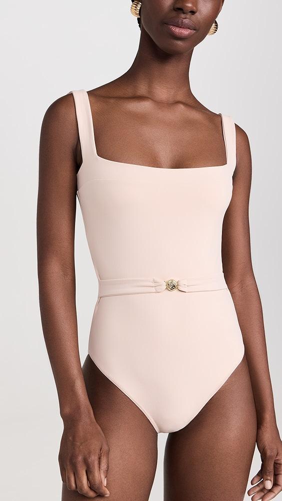 CAROLINE CONSTAS Davey Gold Trimmed One Piece | Shopbop Product Image