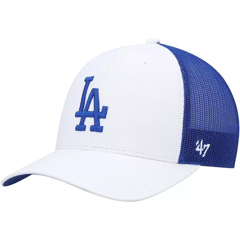 Mens 47 Brand White Los Angeles Dodgers Secondary Trucker Snapback Hat Product Image