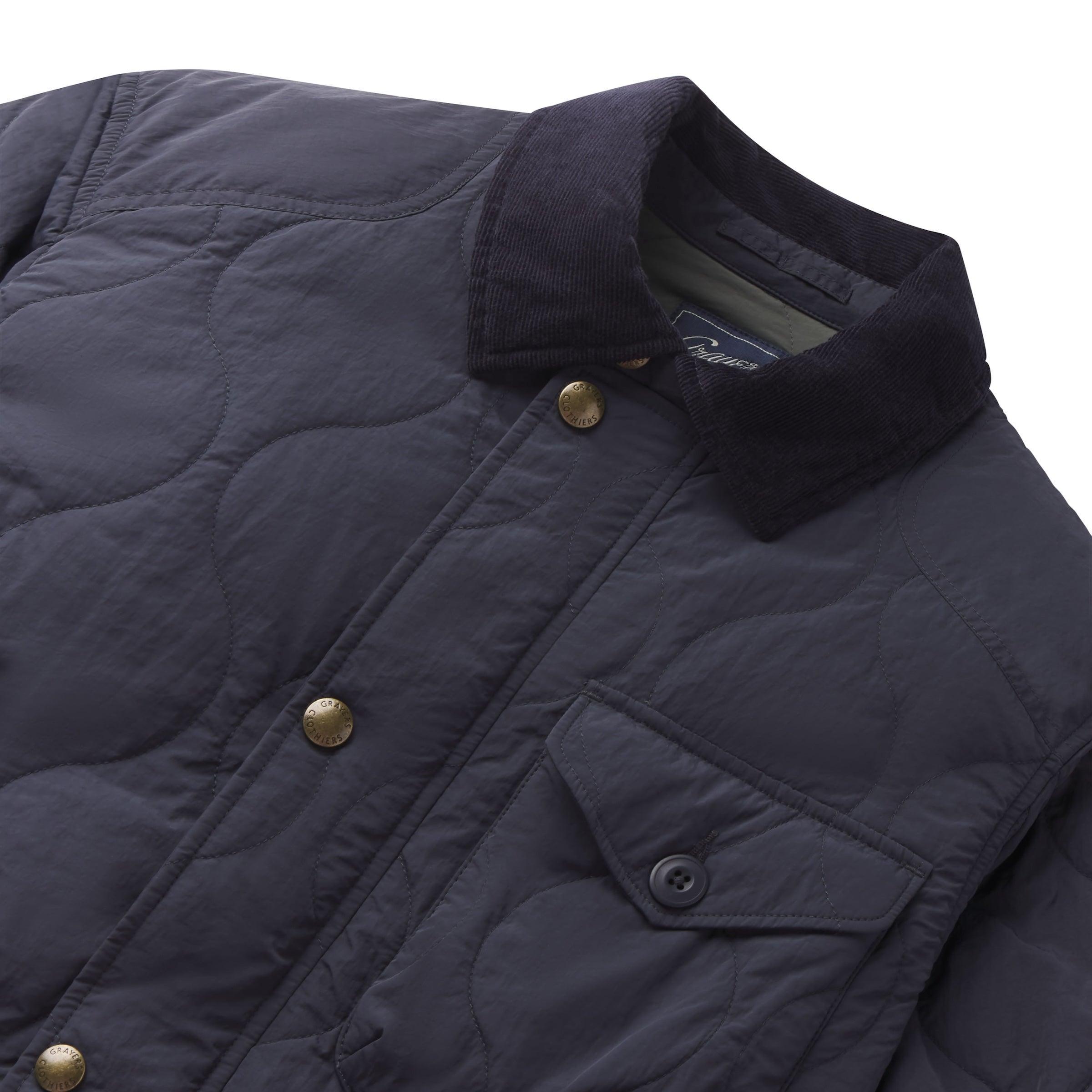 Andrew Lightweight Quilted Jacket - Navy Product Image