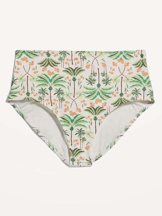 High-Waisted Bikini Swim Bottoms Product Image