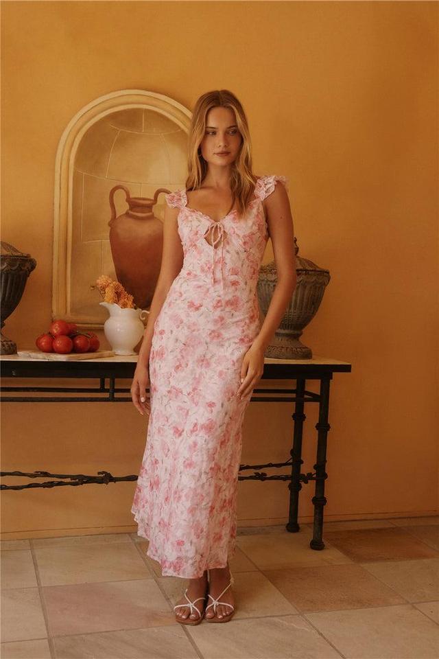 Rose Petal Reverie Midi Dress Pink Product Image