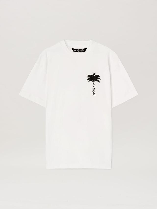 The Palm Back T-Shirt White in white  - Palm Angels® Official  Product Image