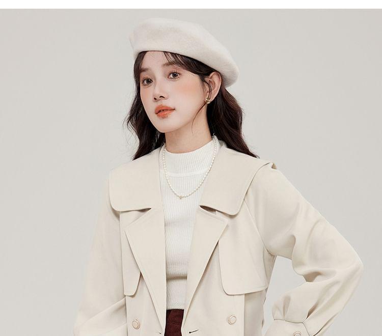 Plain Double-Breasted Trench Coat product image