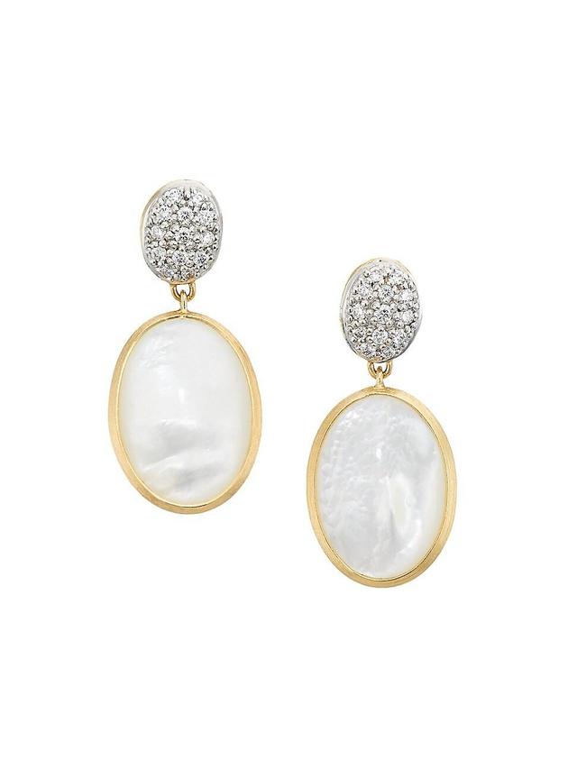 Marco Bicego Siviglia 18K Yellow Gold, Diamond & Mother-of-Pearl Drop Earrings Product Image