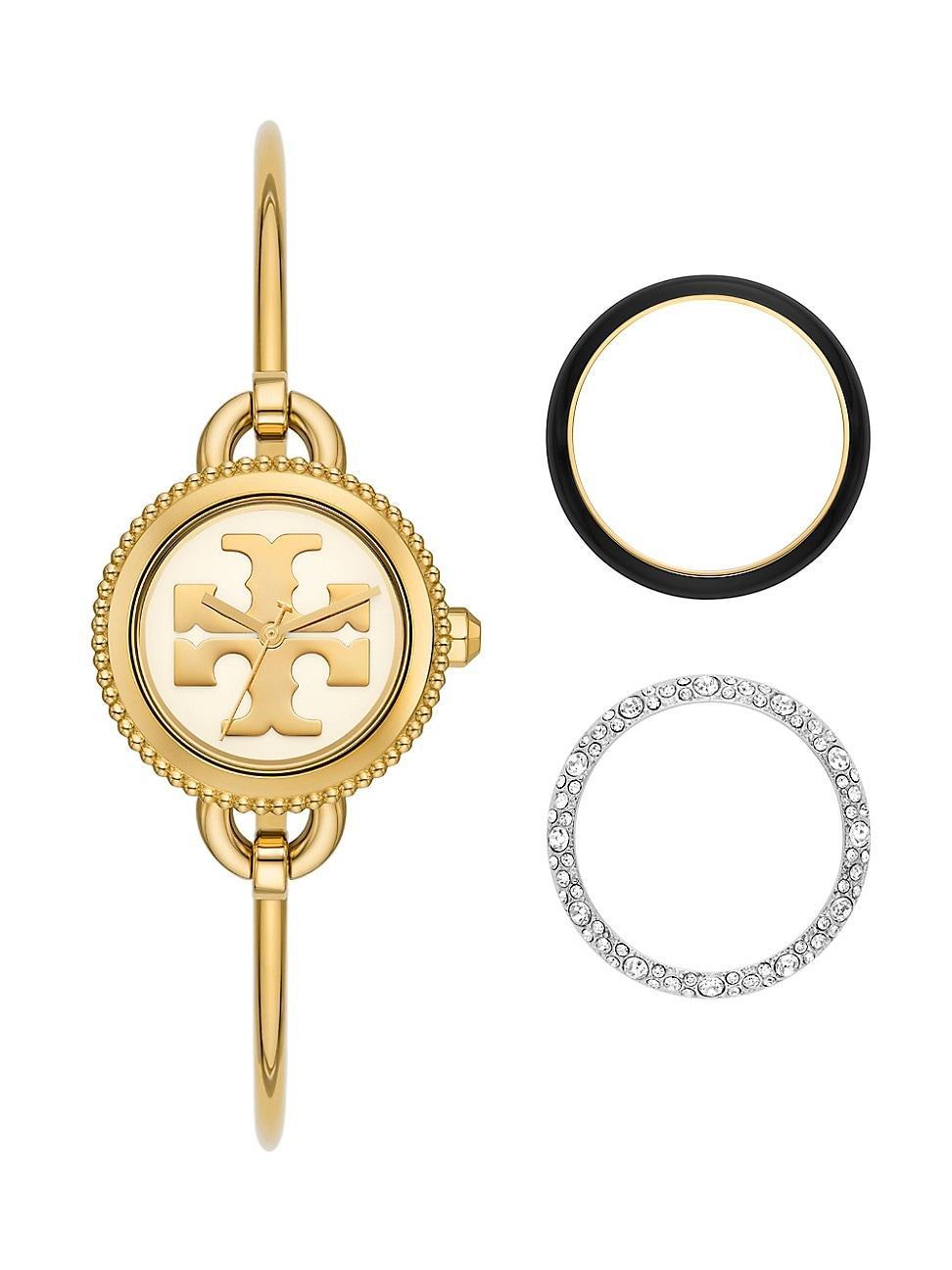 Womens Miller Goldtone Interchangeable Bezel Bangle Watch Product Image