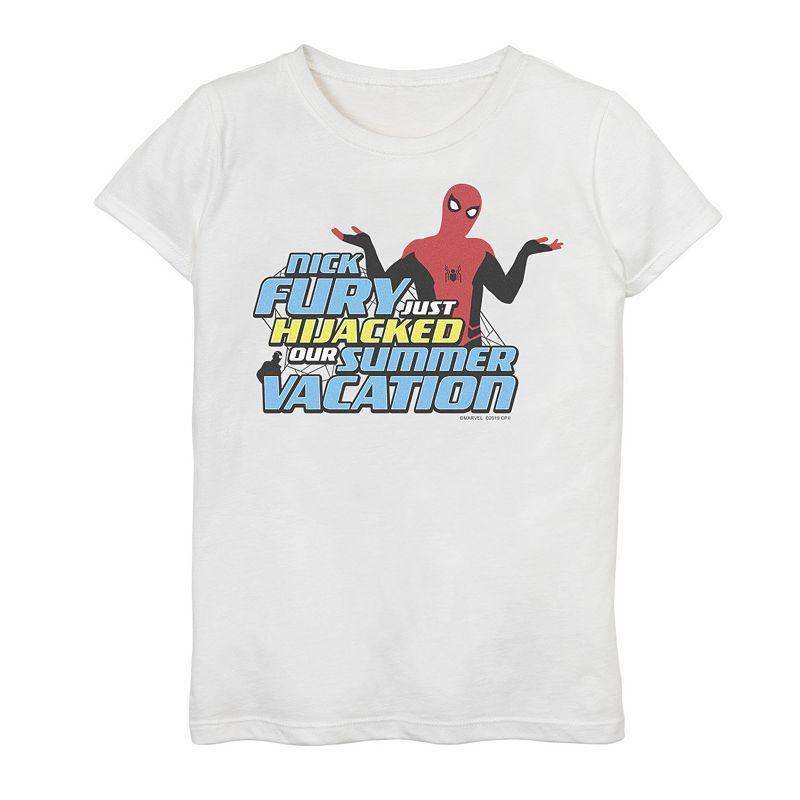 Girls 7-16 Marvel Spider-Man Far From Home Hijacked Summer Portrait Graphic Tee, Girls Product Image