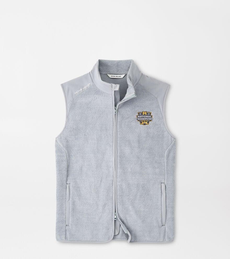 Peter Millar Mens Michigan National Champion Fade Vest | Color: Gale Grey | Size: M Product Image